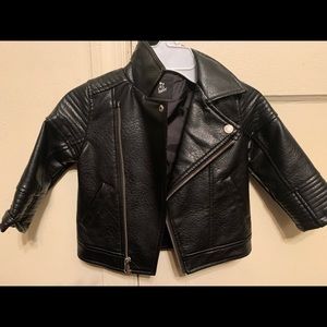 Faux leather biker jacket